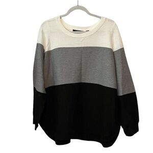 Cyrus Women's Crew Neck Sweater - Black, Gray, Cream